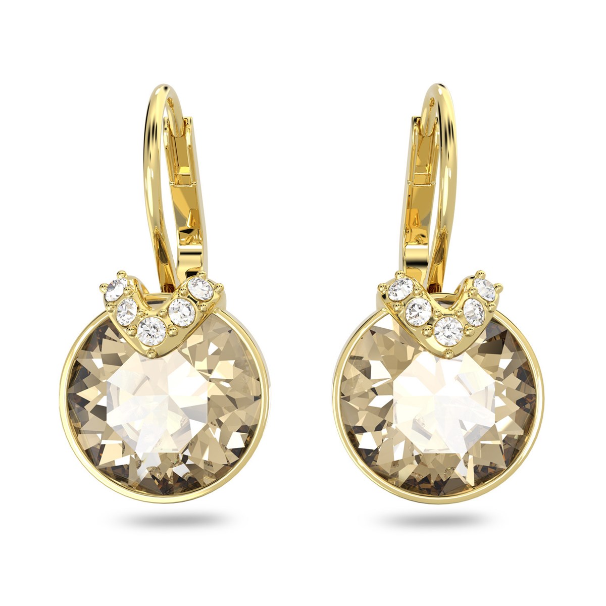 Boucles d'oreilles Swarovski Bella V dorées - vue 2
