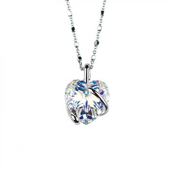 Collier Andrea Marazzini Coeur cristal blanc