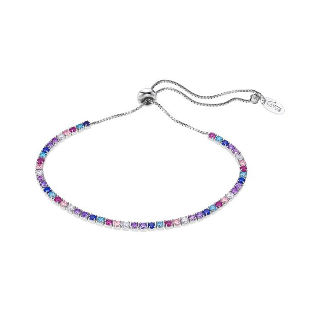 Bracelet Lotus Silver pierres multicolores