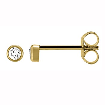 Boucles d'oreilles puces oxydes or jaune 9 carats