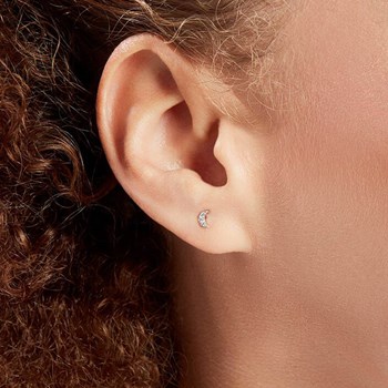 Piercing puce Agatha Lunita argent oxydes