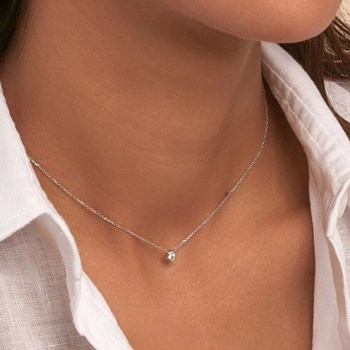 Collier ras de cou Agatha Brillant argent