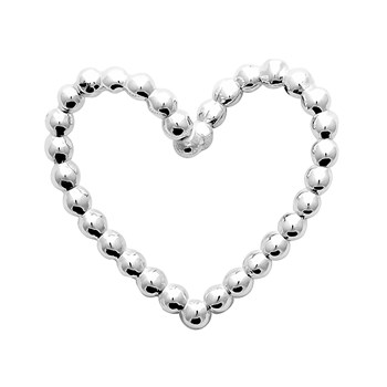 Pendentif coeur boules argent