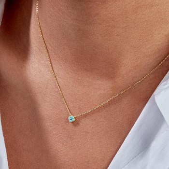 Collier ras de cou Agatha Beloves doré turquoise