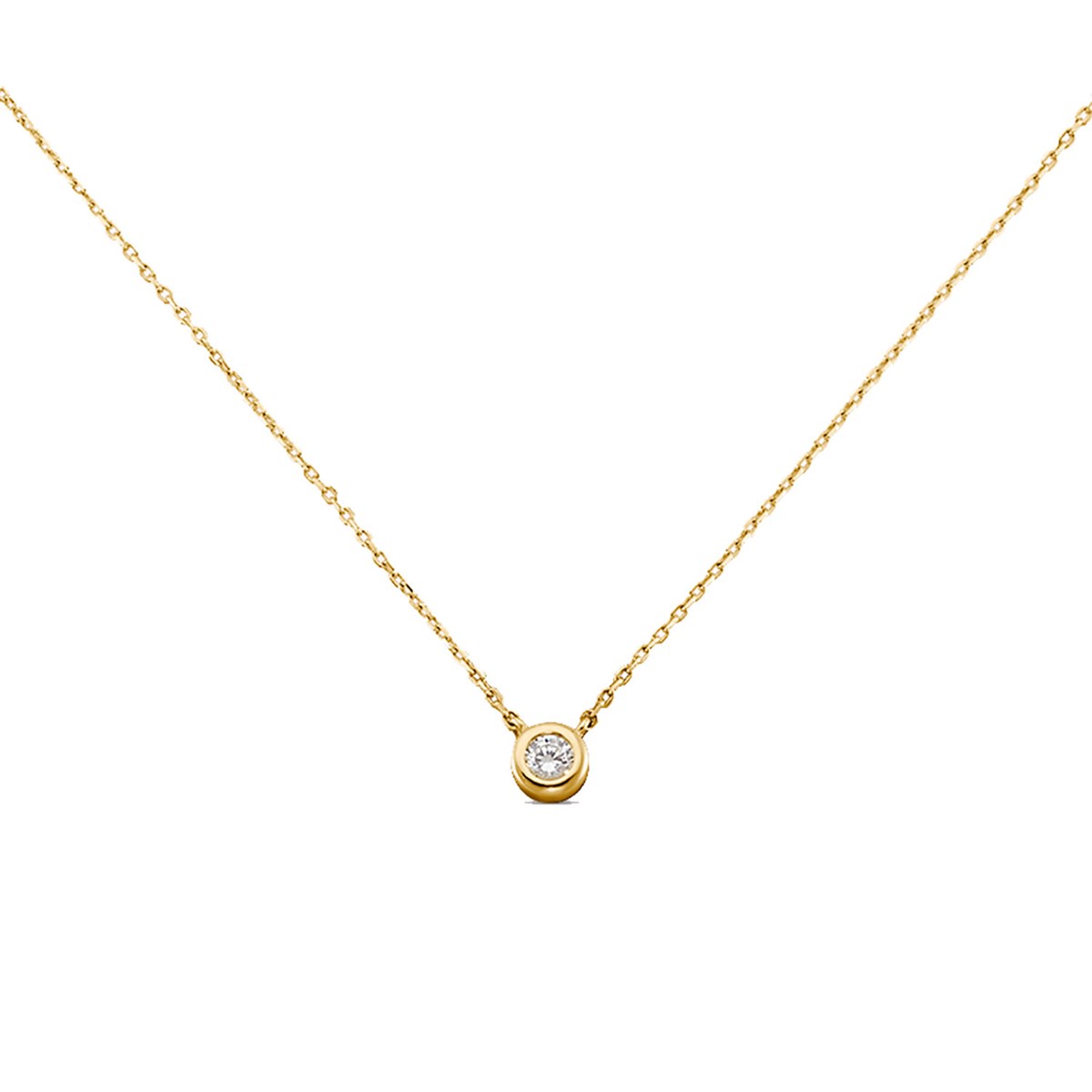 Collier ras de cou Agatha Brillant en argent doré