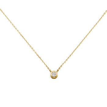 Collier ras de cou Agatha Brillant en argent doré