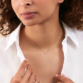 Collier ras de cou Agatha Brillant en argent doré