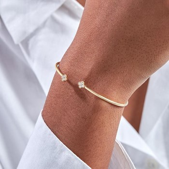 Bracelet jonc ouvert Agatha Beloved doré