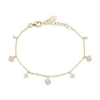 Bracelet souple Agatha argent doré pampilles
Collection Beloved