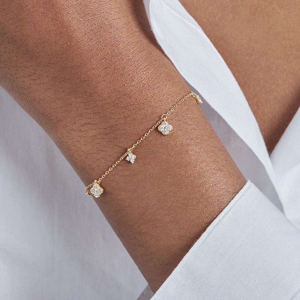 Bracelet souple Agatha argent doré pampilles
Collection Beloved - vue 2