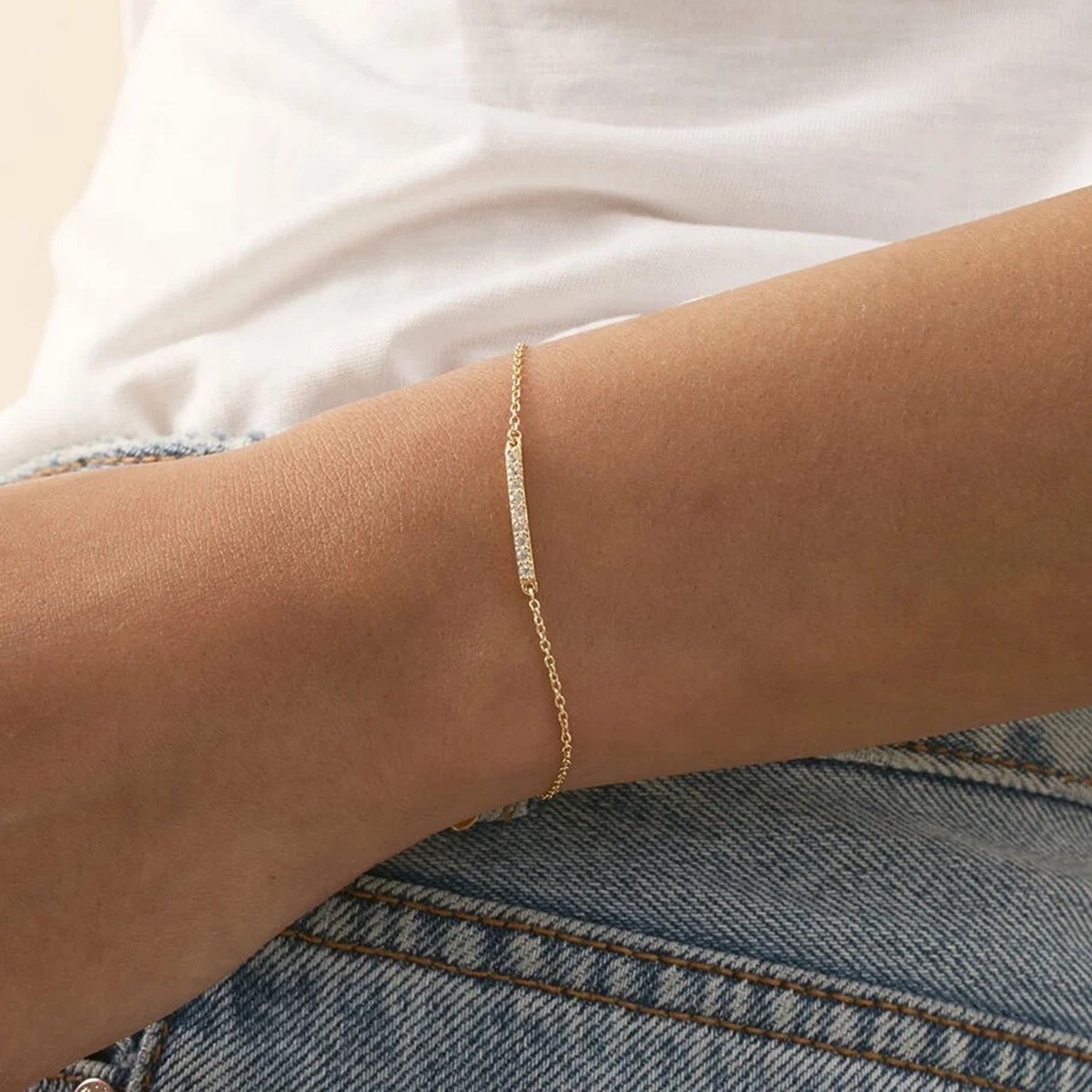 Bracelet souple Agatha Barshine doré - vue 2