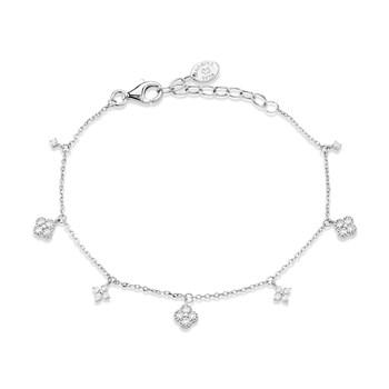 Bracelet souple Agatha Beloved pampilles argent
