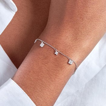 Bracelet souple Agatha Beloved pampilles argent