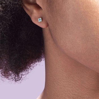 Boucles d'oreilles puces Agatha Beloved turquoises