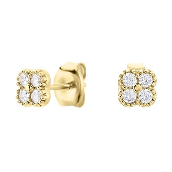 Boucles d'oreilles puces Agatha Beloved dorées