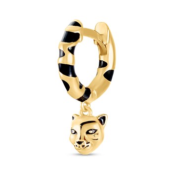 Piercing créole Agatha Leopard doré