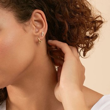 Piercing créole Agatha Sunshine doré