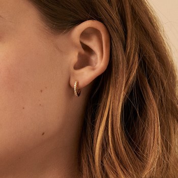 Boucles d'oreilles créoles Agatha Austral dorées