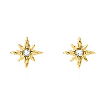 Boucles d'oreilles puces Agatha Ourse dorées