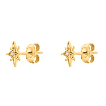 Boucles d'oreilles puces Agatha Ourse dorées