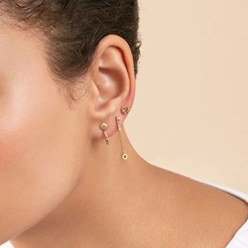 Set de 3 piercings Agatha Rainbow doré