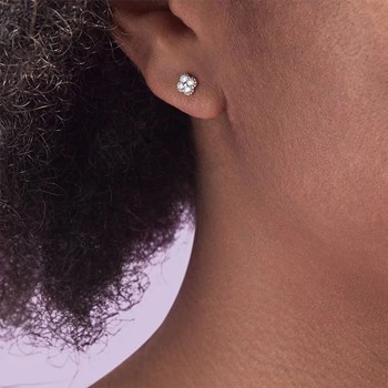 Boucles d'oreilles puces Agatha Beloved argent