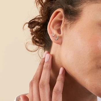 Piercing puce Agatha Mini argent
