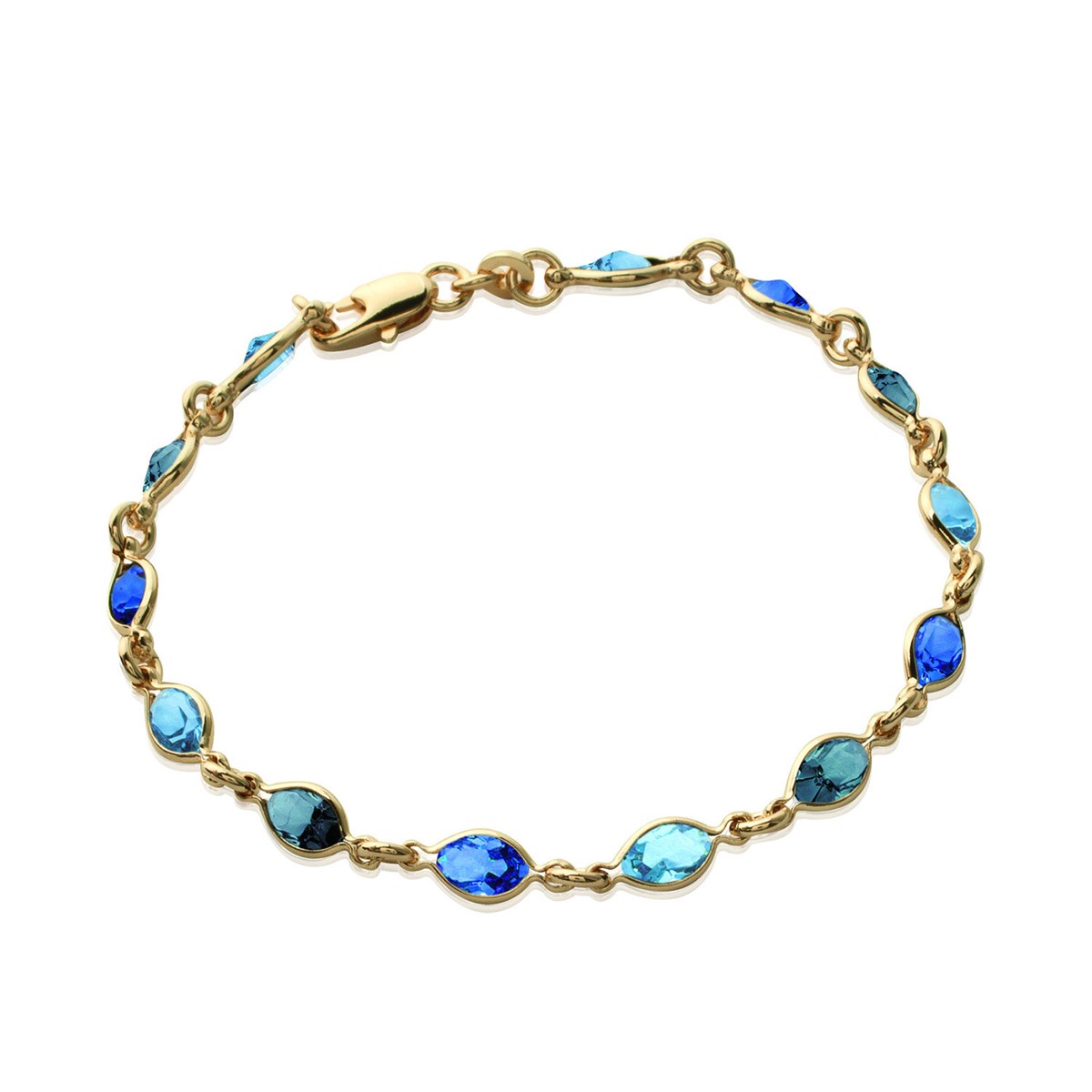 Bracelet Brillaxis plaqué or cristaux multicolores 1
8 cm