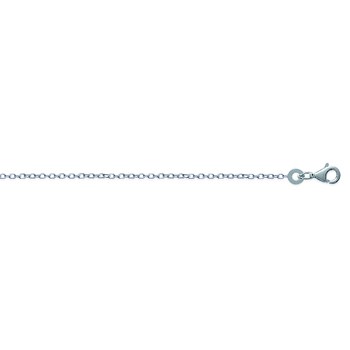 Chaîne Brillaxis maille forçat argent rhodié 40 cm