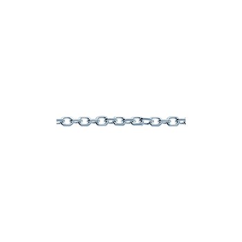 Chaîne Brillaxis maille forçat argent rhodié 40 cm