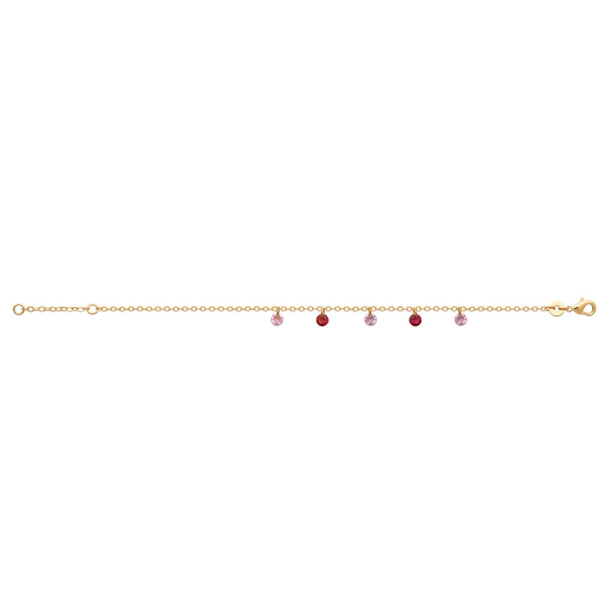 Bracelet Brillaxis pampilles camaïeu rose
plaqué or