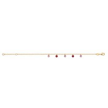 Bracelet Brillaxis pampilles camaïeu rose
plaqué or