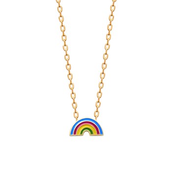 Collier enfant Brillaxis arc en ciel plaqué or