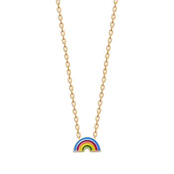 Collier enfant Brillaxis arc en ciel plaqué or