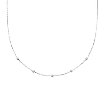 Collier Brillaxis argent rhodié cinq oxydes