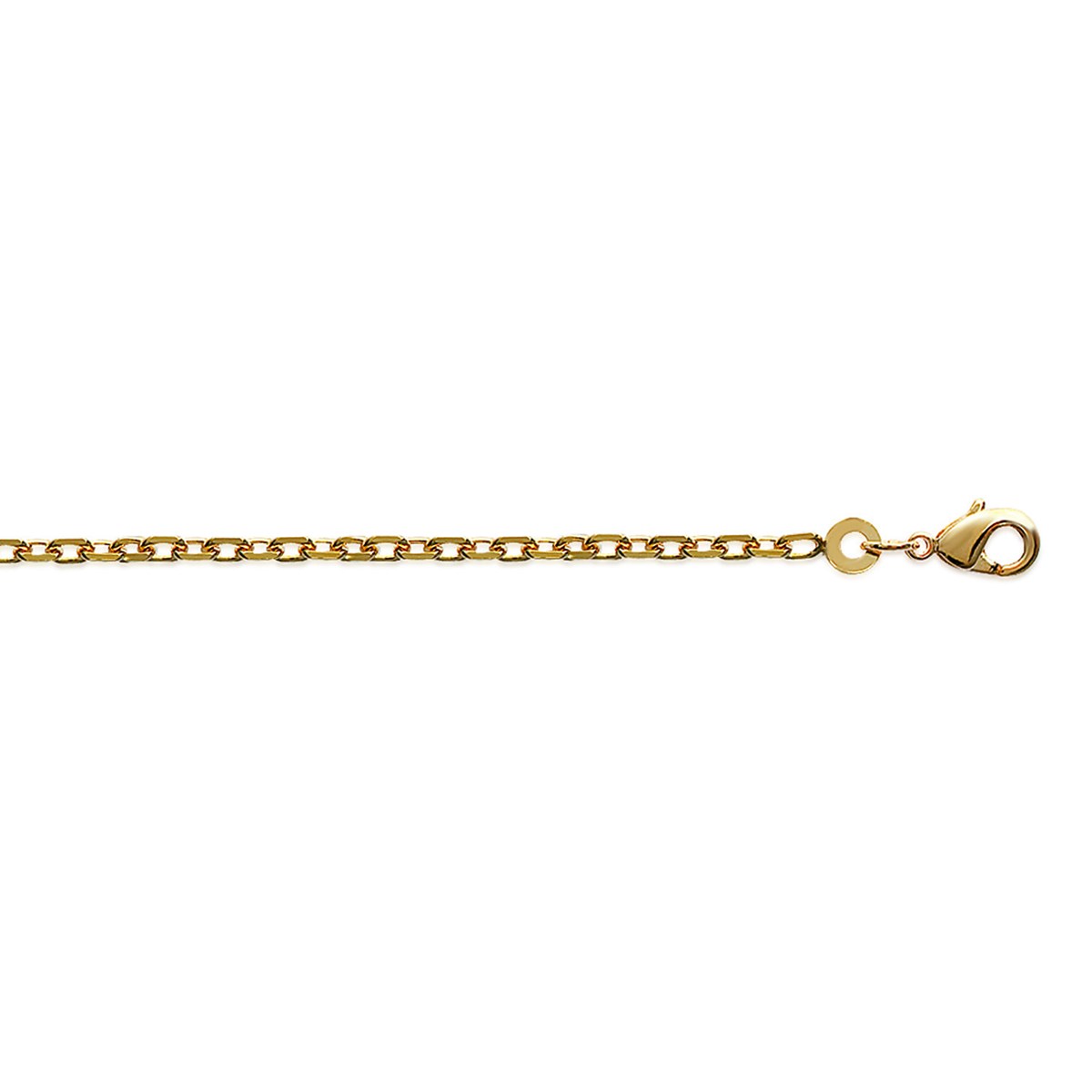 Chaîne maille forçat plaqué or 750/1000 50cm