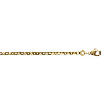 Chaîne maille forçat plaqué or 750/1000 50cm