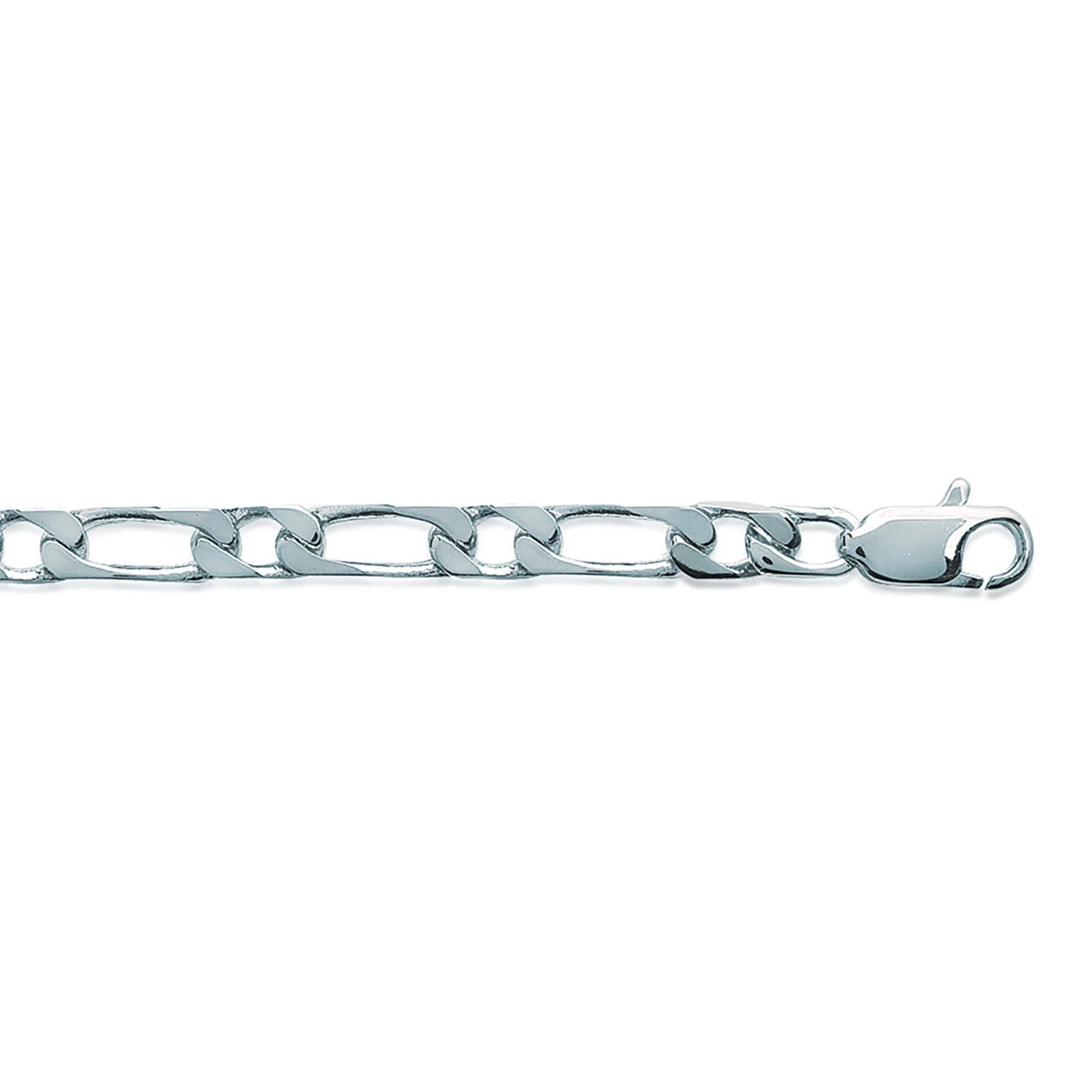 Chaîne Brillaxis maillle alternée1/1 argent rhodié
60 cm