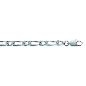 Chaîne homme maille gourmette argent rhodié 55cm