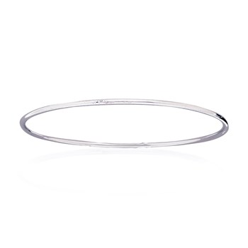 Jonc Brillaxis argent rhodié 62mm