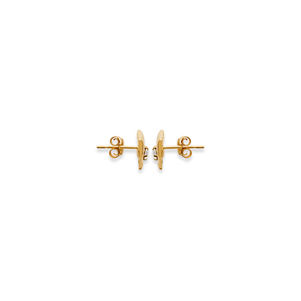 Boucles d'oreilles Brillaxis dauphin
plaqué or et oxyde de zirconium - vue 2