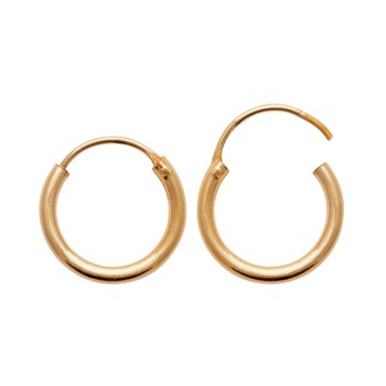 Créoles Brillaxis plaqué or 14 mm
fil rond 2 mm