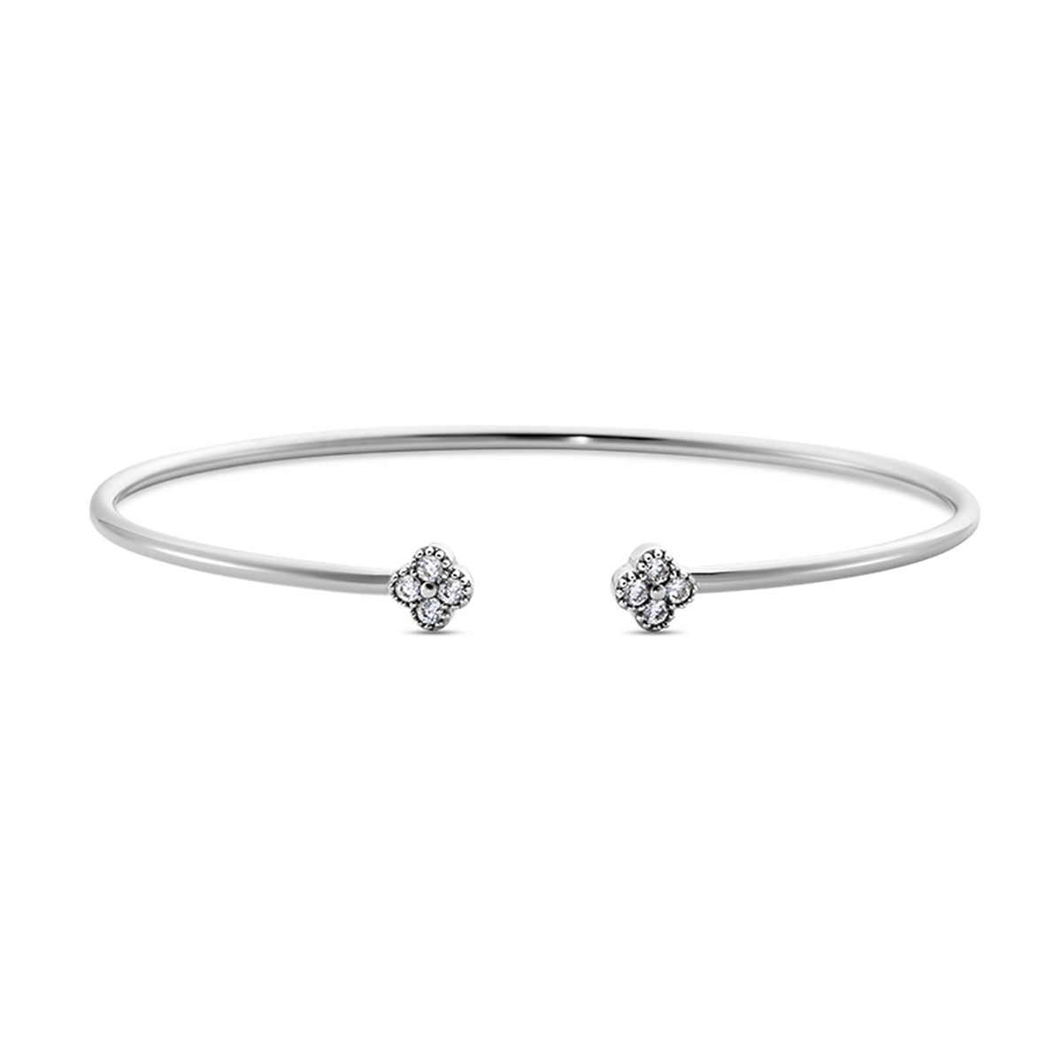Jonc ouvert Agatha Beloved argent
