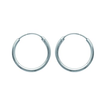 Créoles Brillaxis argent rhodié 20mm