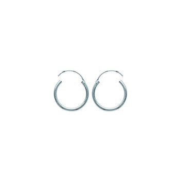 Créoles Brillaxis argent rhodié 20mm