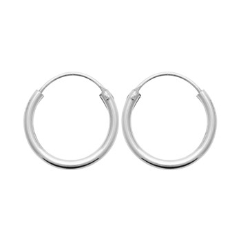 Créoles Brillaxis argent rhodié 16 mm