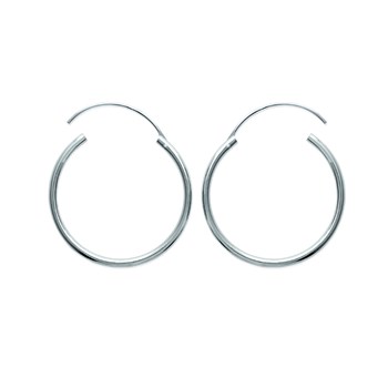 Créoles Brillaxis argent rhodié 30 mm
