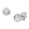 Clous d'oreilles Fossil circulaires texturés - vue V2
