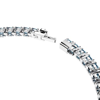 Bracelet Swarovski Matrix tennis bleu M