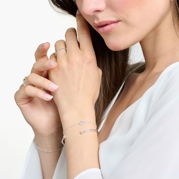 Bracelet Thomas Sabo argent symbole peace empierré